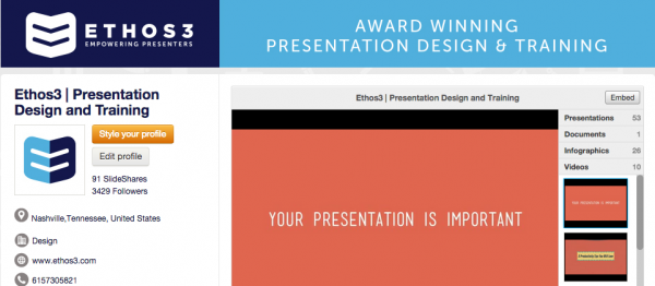 slideshare profile