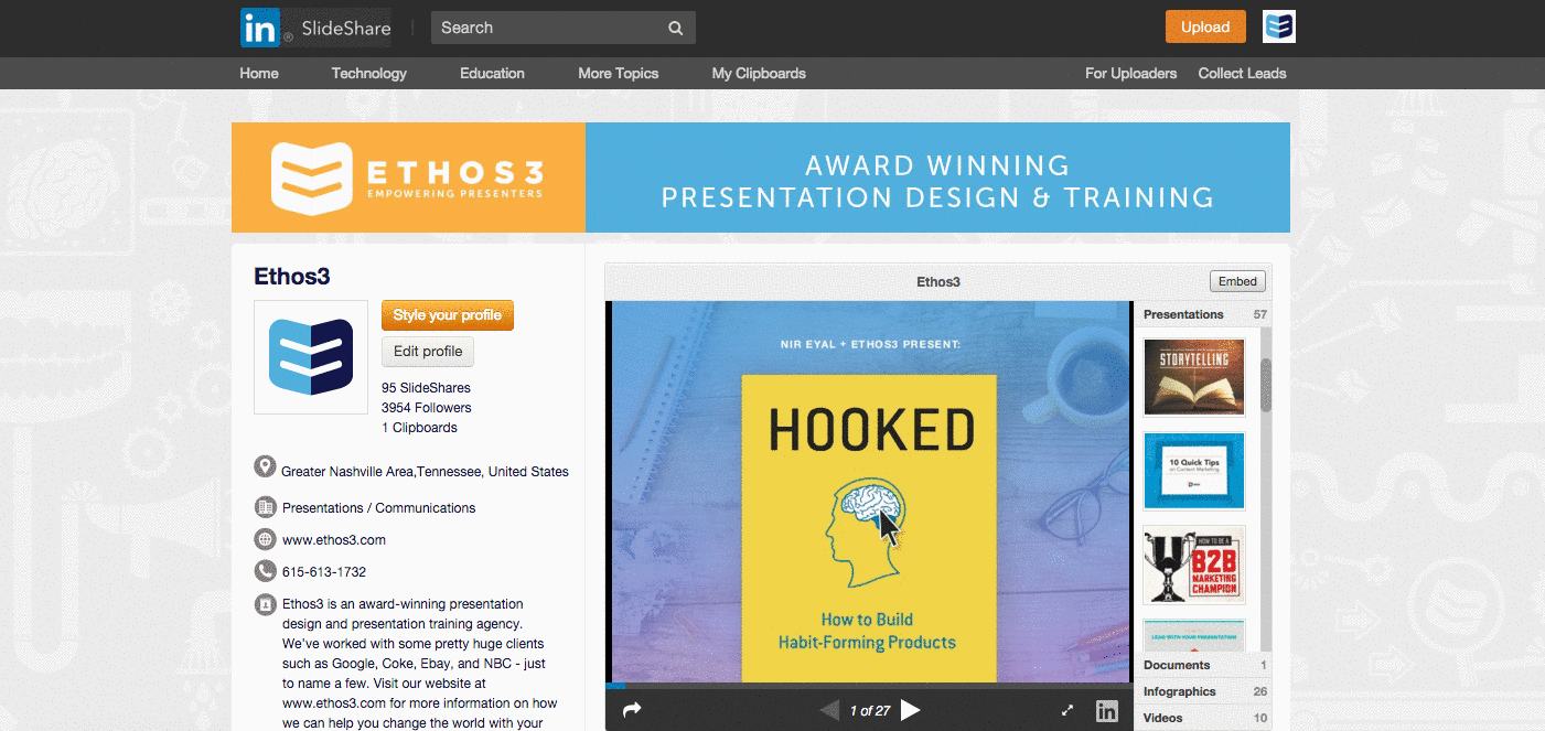 how to embed presentations on linkedin and your website ethos3